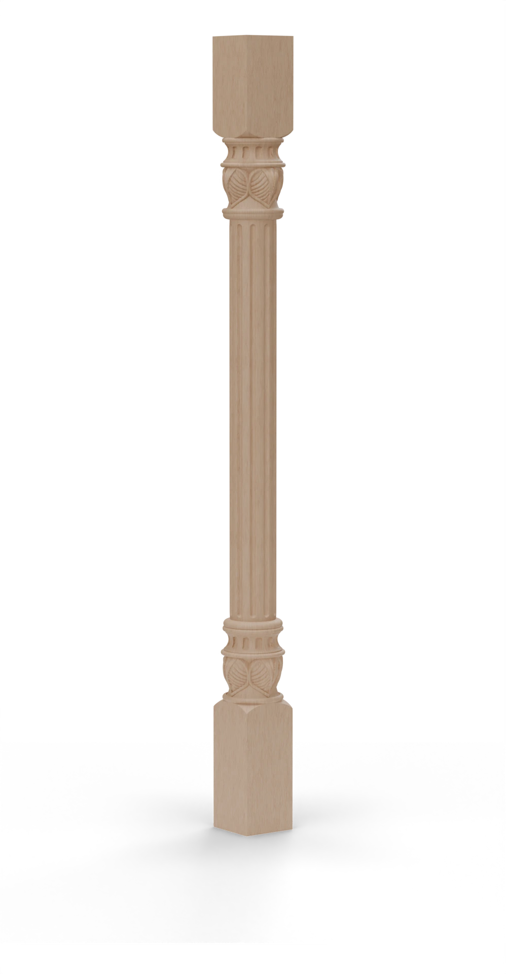 Резная балясина B-Acanthus из ясеня 60×900 мм